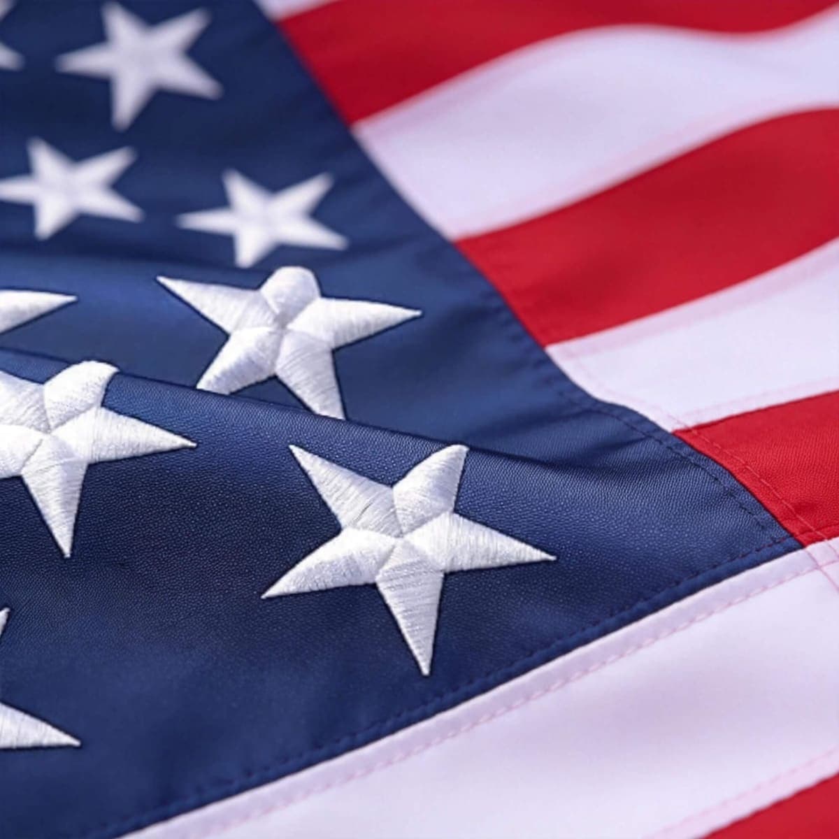 Premium Quality Tear Resistant Windproof Outdoor American Flag with Embroidered Stars, Sewn Stripes, Brass Grommets for All-Weather Durability — image 1