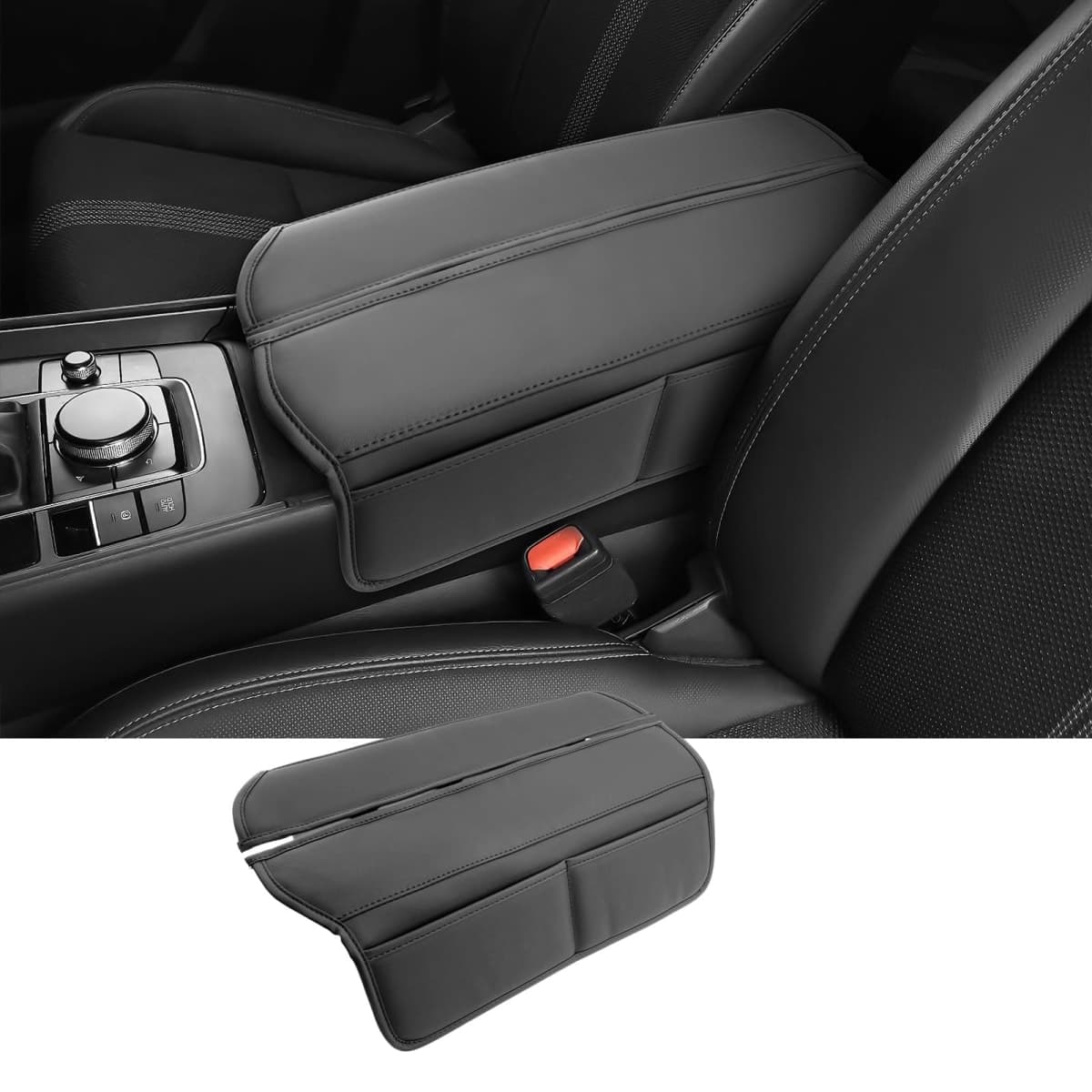Coleya 2023 2024 2025 2026 for Mazda CX-50 Center Console Cover, (S/Turbo/Preferred/Premium) Cushion&Comfy Leather 2025 CX-50 Hybrid Armrest Cover 2026 CX-50 Interior Accessories (Padded) — image 1