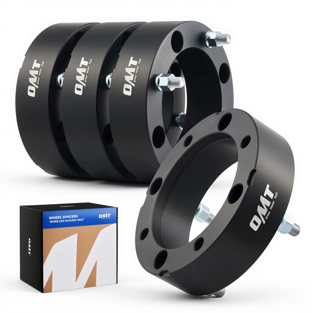 OMT 4x156 ATV Wheel Spacers with 131mm Center Hub Bore, Set of 4 — image 1