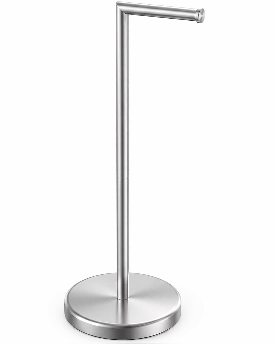 BWE Brushed Nickel Toilet Paper Holder Stand SUS304 Stainless Steel Modern — image 1