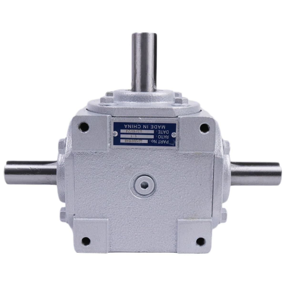 40 HP Right Angle Bevel Gearbox with Three 1" Keyed Shafts 1:1 1800 Max RPM — image 1