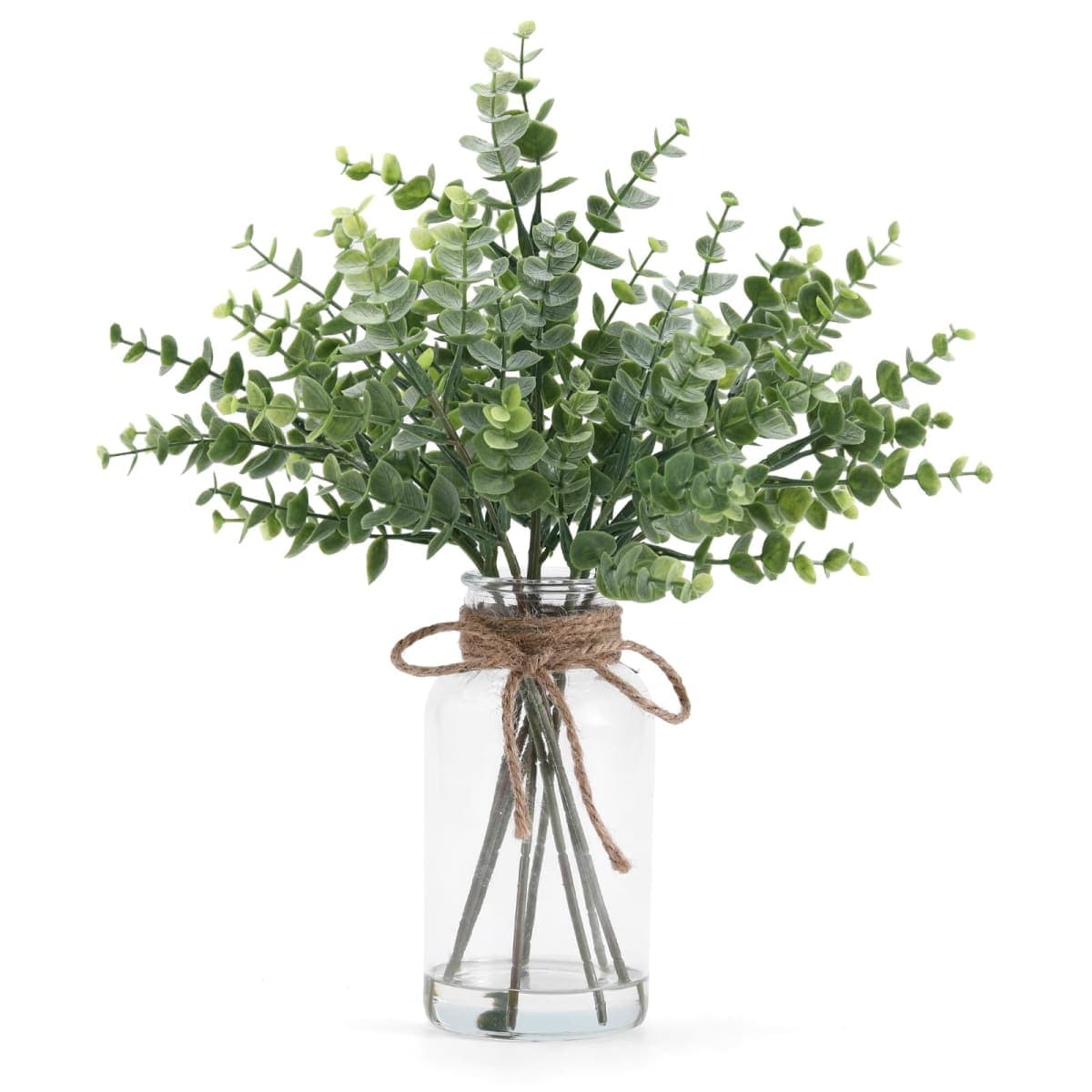 Lcuasc Artificial Greenery Eucalyptus Stem in Vase, Green — image 1