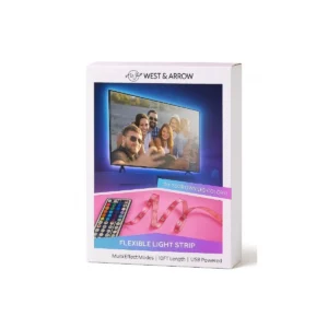 West & Arrow 13.1' LED flexible ombre strip rope light, perfect for indoor/outdoor use.