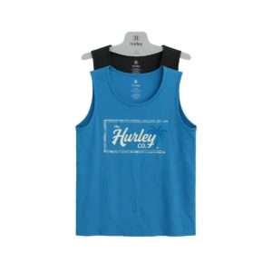 Two Hurley brand men's t-shirts in various colors, comfortable cotton blend.