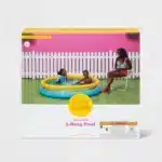 Sun Squad 3-ring inflatable pool float, blue and yellow, perfect for summer fun in Toronto, Oakville, and Mississauga.