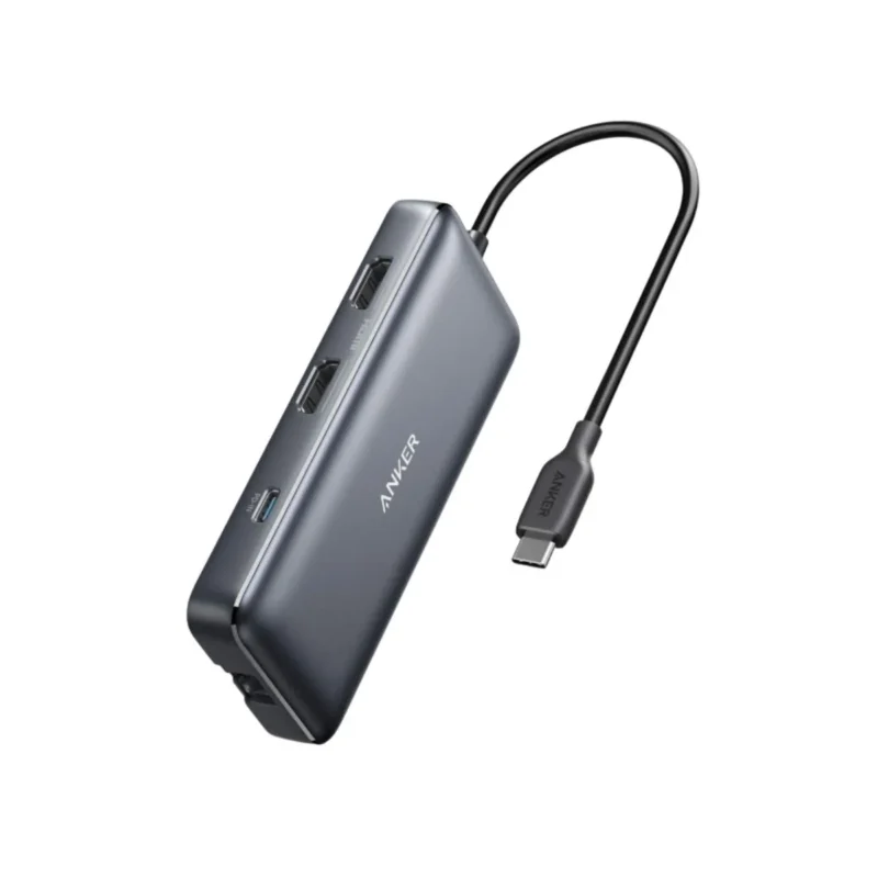 NXT Anker USB-C Docking Station - Black - Professional speakerphone with crystal clear sound for video calls.