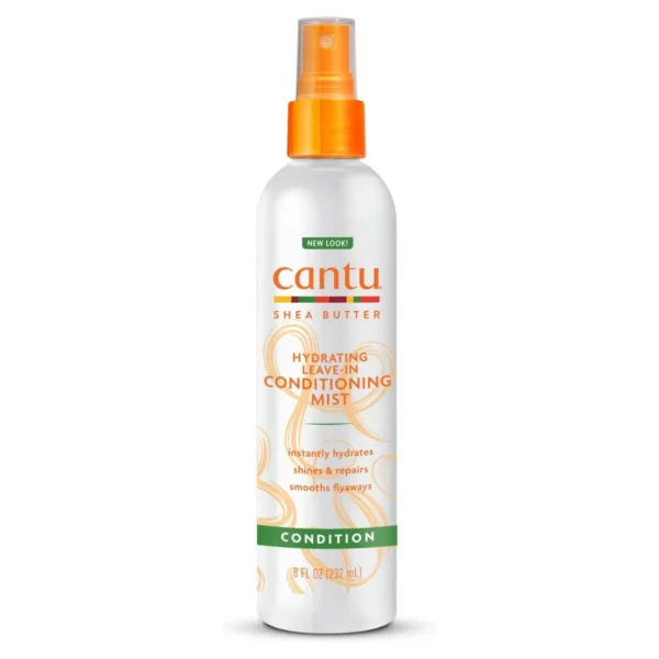 Cantu Shea Butter Hydrating Leave-In Conditioning Mist, 8oz, instantly hydrates and detangles hair.