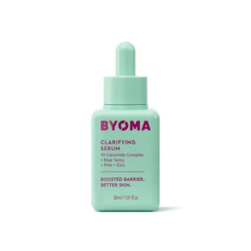 BYOMA BALANCE & CLARIFY Clarifying Serum, 30ml, blue bottle, for blemish-prone skin.