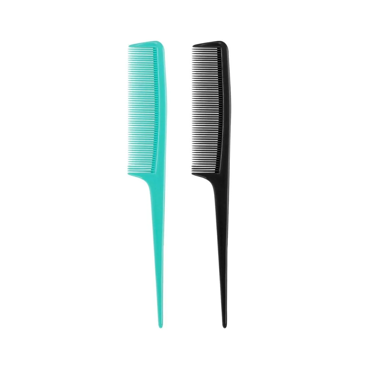 Pair of Conair assorted color tail combs for precise hair parting, sectioning, teasing, and volume.