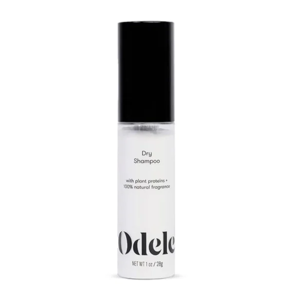 Odele Dry Shampoo: Talc-free, oil-absorbing powder for all hair types. Revives volume & eliminates residue.