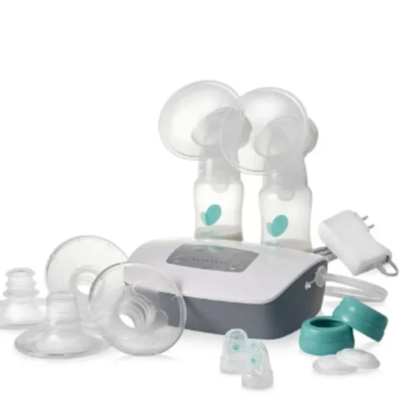Evenflo Advanced Double Electric Breast Pump, white, for efficient and comfortable breastfeeding.