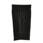 Evolve Satin Edge Pocket Bonnet in black, protecting hair during sleep.