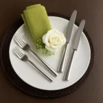 20-piece FORTESSA Bistro stainless steel flatware set, mirrored finish, service for 4.