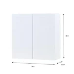 Hampton Bay Edson 30-inch Grey Shaker Kitchen Wall Cabinet, assembled, 2 adjustable shelves, soft close.