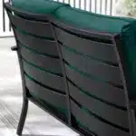 Hampton Bay Ellington 4-Piece Steel Outdoor Patio Seating Set with Malachite Green Cushions