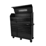 Husky Heavy-Duty 52" Matte Black 15-Drawer Tool Chest and Cabinet Combo