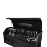 Husky Heavy-Duty 52" Matte Black 15-Drawer Tool Chest and Cabinet Combo