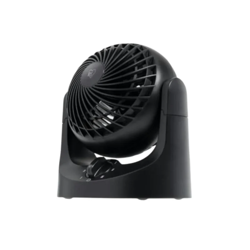 White IRIS USA WOOZOO desk fan, compact and adjustable, perfect for offices in Toronto, Oakville, and Mississauga.
