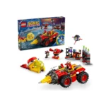 LEGO Sonic the Hedgehog Super Sonic vs. Egg Drillster (76999) building set with Super Sonic, Shadow, and Dr. Eggman.