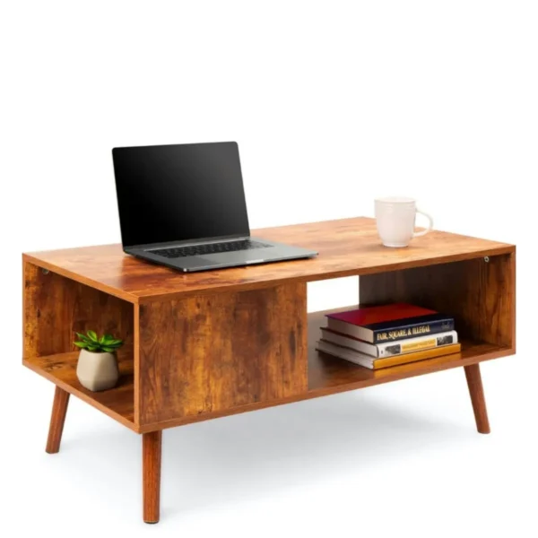 Laurel Foundry Modern Farmhouse coffee table with storage, sandy beach and driftwood finish.
