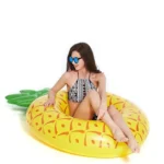 Luxy Float Large Inflatable Pineapple Pool Float for Adults - Yellow/Green