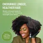 Mielle Rosemary Mint Strengthening Conditioner - Green bottle, promotes hair growth and shine.
