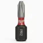 Milwaukee 25-pack Shockwave Impact Duty Phillips bits. Black, heavy-duty bits for professionals.