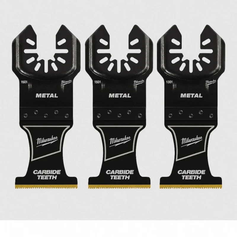 15-piece Milwaukee Bi-Metal Reciprocating Saw Blade Set. Red and silver blades with tough neck ribs for longer life.