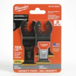 Milwaukee 48-90-9009 multi-material oscillating blades, 5-piece set, silver, for wood, metal, plastic, drywall