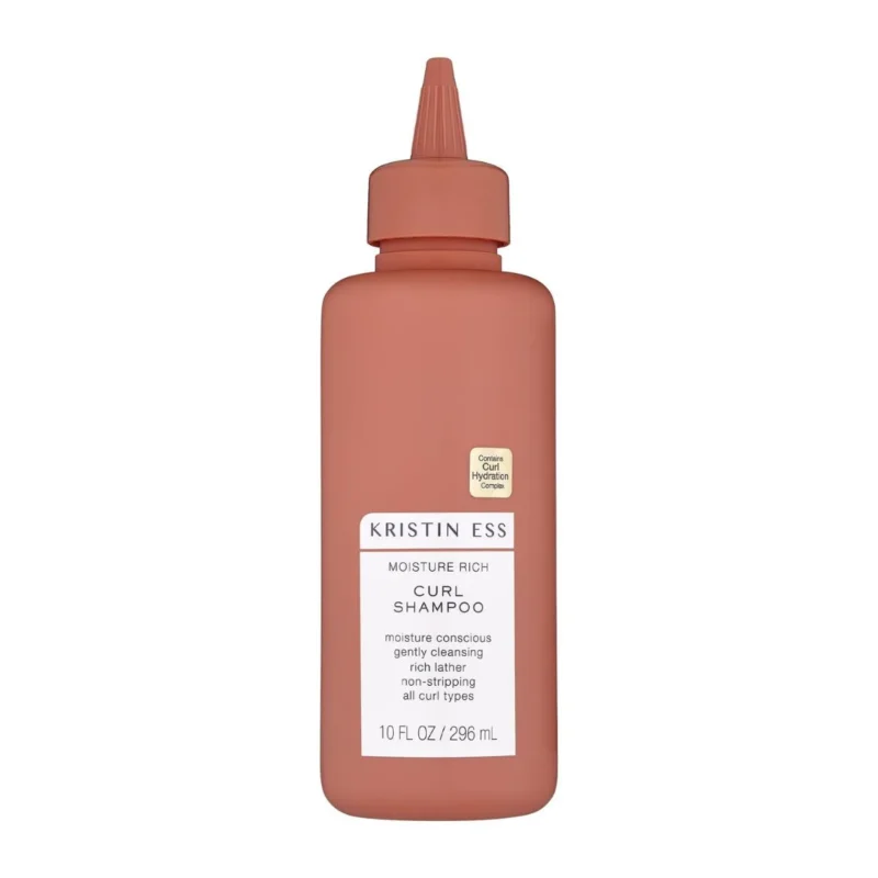 Kristin Ess Moisture Rich Curl Shampoo, 10oz, sulfate-free, vegan, cruelty-free, for all curl types.