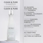 Nexxus Clean & Pure Moisture Conditioner, 400ml, paraben-free, silicone-free, for all hair types.