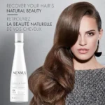 Nexxus Clean & Pure Moisture Shampoo, 400ml, paraben, silicone, and dye-free, for smooth and soft hair.