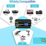 Novopal 1000-watt power inverter with 4 AC outlets, USB port, remote, and LCD display.