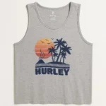 Two Hurley men's XXL cotton blend tank tops, perfect for summer or layering.