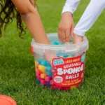 16 Pack of Chuckle & Roar Reusable Sponge Water Balls. Soft, safe, and perfect for summer fun!
