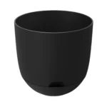 Black Room Essentials self-watering planter pot, perfect for indoor or outdoor use.