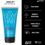 SexyHair Style Hard Up Gel: Extreme hold, non-flaking formula for all hair types. Get salon-quality style at home.