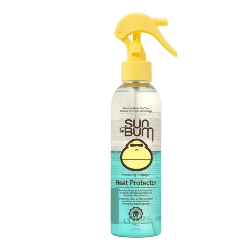 Sun Bum Heat Protector Spray: Vegan, cruelty-free hair protection for all hair types. 6 oz.