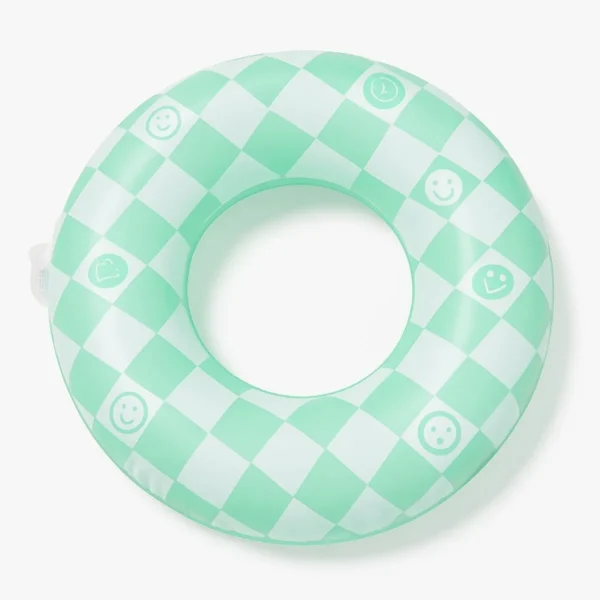 Sun Squad 31-inch inflatable swim tube; perfect for relaxing in the sun. Enjoy summer in Toronto!