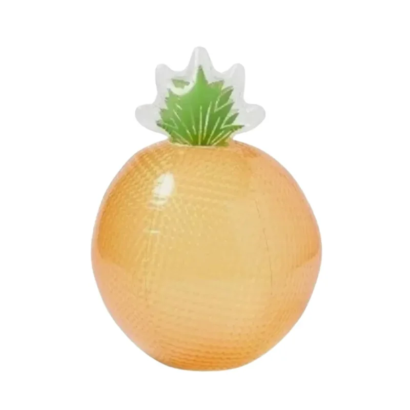 Bright yellow and green Sun Squad inflatable pineapple beach ball with motion-activated LEDs, perfect for summer fun in Toronto, Oakville and Mississauga.