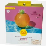 Bright yellow and green Sun Squad inflatable pineapple beach ball with motion-activated LEDs, perfect for summer fun in Toronto, Oakville and Mississauga.