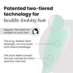 Baby pink & mint Tangle Teezer Ultimate Detangler brush, effortlessly detangles wet or dry hair.