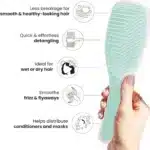 Baby pink & mint Tangle Teezer Ultimate Detangler brush, effortlessly detangles wet or dry hair.