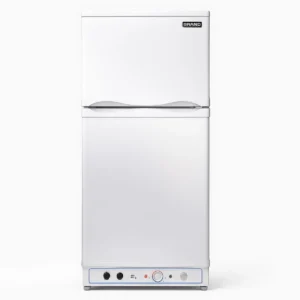 Unique Appliances 6 cu ft white propane refrigerator with adjustable shelves, perfect for cottages and off-grid living.