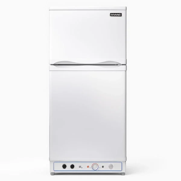 Unique Appliances 6 cu ft white propane refrigerator with adjustable shelves, perfect for cottages and off-grid living.