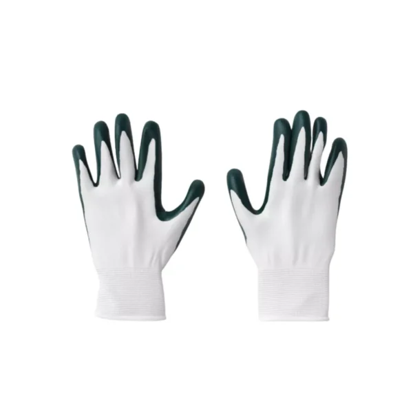 Pair of durable Room Essentials™ dipped garden gloves in white and green, white and gray, or white and blue.