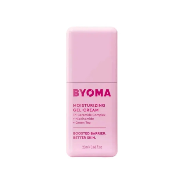 BYOMA Mini Gel Cream Moisturizer, 0.68 fl oz, green, lightweight hydration for oily skin.
