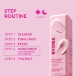BYOMA Mini Gel Cream Moisturizer, 0.68 fl oz, green, lightweight hydration for oily skin.
