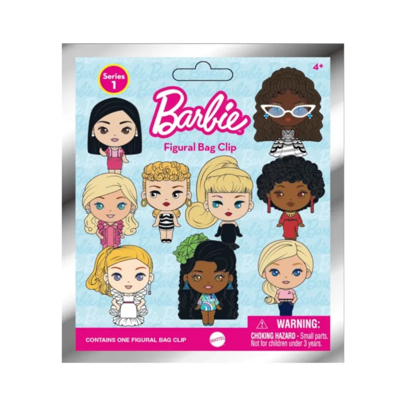 Cute Barbie 3D foam bag clip from Series 1. Collect them all!