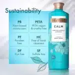 Beloved Calm Vegan Body Wash, Turquoise Water Lily, Vitamin E, 18 fl oz, blue bottle